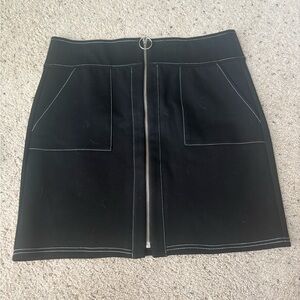 INC International Concepts Black Mini Skirt with Zipper